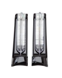 Ciro Black Lens Filler Panel Lights for Ultra & Road King with Amber Signals