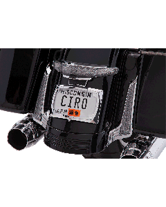 Ciro The Original LATITUDE Tail Light & License Plate Holder Chrome w/ Smoke Lens
