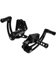 V-Factor 45846 Black Billet Forward Controls 00-17 Harley Softail 4-Spd Big Twin