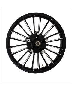Coastal Moto Black Cut Atlantic 3D 21" Front Cast Wheel Only Harley 08-22 W/ ABS