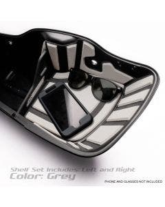 Hardstreet Ryt-There Saddle Bag Shelf Set Gray Harley Touring FLH FLT 05-13
