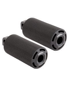 Arlen Ness Black Cush 18-up Softail Driver Mount Footpegs 4 Harley 