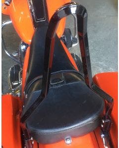 Cycle Visions 18" Black Squaretude Styled Sissy Bar Narrow 6.88-7.62 Side Plate