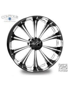 Performance Machine PM Contour Revel Black Contrast Platinum Motorcycle Wheel Tire Packages