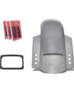Bagger Nation Short Sport Rear Fender W/Black Thunder Bolt Tailights for Harley 