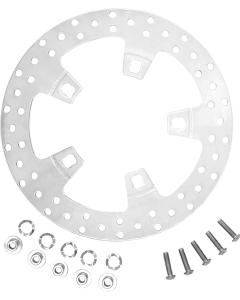Coastal Moto Polished 320 mm Front Brake Rotor 4 Harley 24 FLHX/FLTR