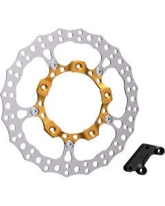 Arlen Ness 300-002 14” Big Brake Rotor Kits Front Left Gold Harley Touring FLH/T