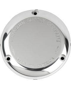Thrashin Supply Polished Silver Classic Billet Derby Cover 3-Hole Evo TSC-3000-2