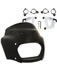 Memphis Shades Black Road Warrior Fairing with Trigger Lock Mount Kit FXFB 18-Up