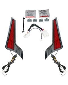 Custom Dynamics Chrome Red Lens LED Rear Fender Fillerz Fascia Panel Harley 06-09