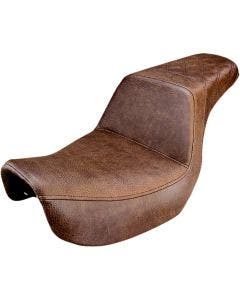 Buy Saddlemen 806-04-173BR Brown Step Up Rear LS Seat 06-17 Harley Dyna FXD FLD FXDWG 0803-0569 08030569 leather gel technology comfort stunts wheelies stunt sons of anarchy dyna from Eastern Performance Cycles. Great prices and free shipping!