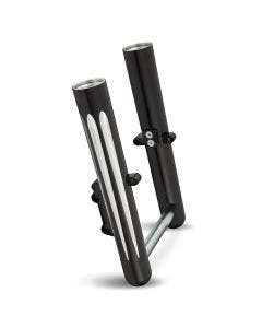 Arlen Ness Black Dual Disc Deep Cut Hot Leg Fork Legs for 24-Up Harley Touring