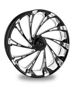 PM Contour Del Rey Contrast Cut Platinum  Wheels Package Set With Tires Harley  
