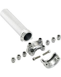 Biltwell 6602-303-01 Polished Aluminum Whiskey Throttle - 1" Bars w/ Dual Cable