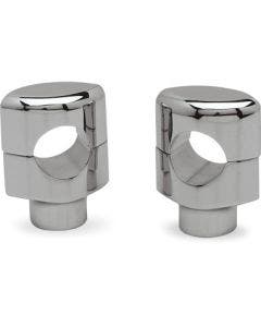 Drag 0602-0465 Chrome 1 1/2" Bar Big Buffalo 1.5" Risers Pair Metric Cruiser
