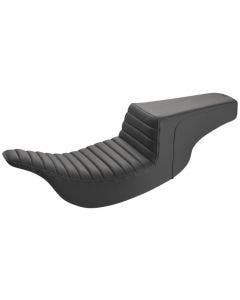 Saddlemen Step Up 2-Up Seat Black Driver Tuck and Roll Harley Touring 97-07