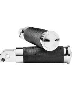 Performance Machine Chrome Contour Rear Footpegs Harley M8 Softail 18-20