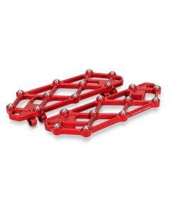 Arlen Ness 410-057 Red Diamond Driver Floorboards Harley FLT Touring 99-Up