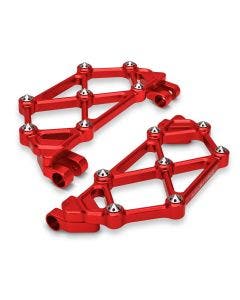 Arlen Ness 410-049 Red Diamond Mini Floorboards Harley FLT Touring 99-Up