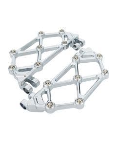 Arlen Ness 410-046 Chrome Diamond Mini Floorboards Harley FLT Touring 99-Up