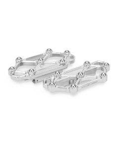 Arlen Ness 410-059 Chrome Diamond Passenger Floorboards Harley FLT Touring 99-Up