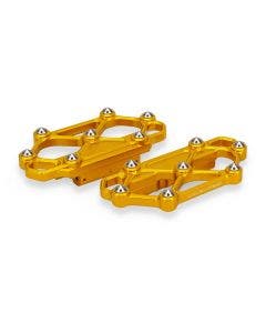 Arlen Ness 410-056 Gold Diamond Passenger Floorboards Harley FLT Touring 99-Up
