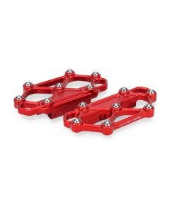 Arlen Ness 410-062 Red Diamond Passenger Floorboards Harley FLT Touring 99-Up