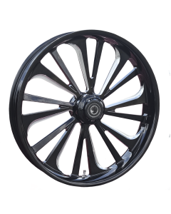 RC Components Dillinger Black Wheel & Tire Package for Harley Models 