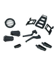 Kuryakyn Satin Black Complete Dillinger Product Kit for Harley Sportster XL