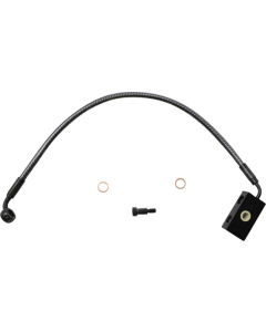 Magnum KARBONFIBR Lower Brake Line AN-3 ABS Dual Disc Harley Softail 18-Up
