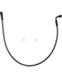 Magnum KARBONFIBR 24" Front Upper Brake Line Kit 90 Deg ABS Harley & Custom