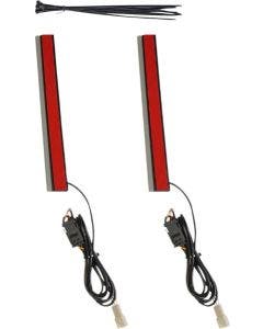 Custom Dynamics Red Color 8" Plasma Rods Harley Touring & Softail w/ Bags