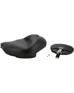 Mustang Wide Vintage Solo Seat w Removable Backrest Harley Sportster XL 04-Up