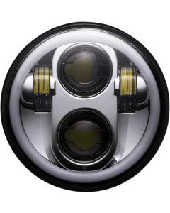 Custom Dynamics Chrome 5.75" ProGLOW Headlamp w/ Color Changing Halo Harley