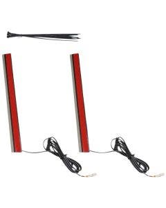 Custom Dynamics Red Color 10" Plasma Rods Harley Touring & Softail w/ Bags
