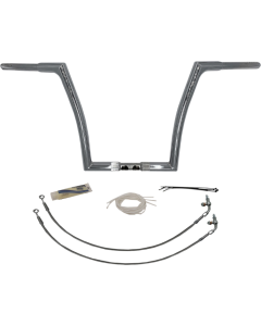 FBI Fat Baggers Chrome 1-1/4" EZ Install Flat Top 14" Handlebar Harley FLTR 15-20