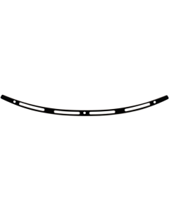 Memphis Shades Black Stainless Steel Windshield Trim Slots Harley Batwing 14-Up