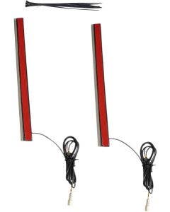 Custom Dynamics Red Color 12" Plasma Rods Harley Touring & Softail w/ Bags