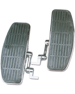 Drag Chrome Bolt-On Adjustable Driver Floorboards With Damper Harley Softail 80-13