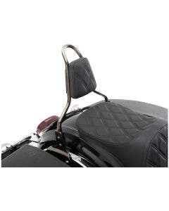 Drag Tapered Sissy Bar Pad Black Double Diamond Vinyl Harley & Custom 0822-0449