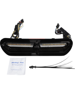 Custom Dynamics Black Genesis 4 All-In-One LED Fairing Insert Harley Batwing 14-Up
