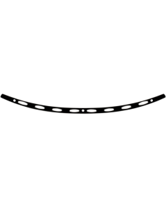 Memphis Shades Black Stainless Steel Windshield Trim Oval Harley Batwing 14-Up