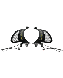 Custom Dynamics Black Vent Insert w/ LED Lights Harley Road Glide FLTR 15-23
