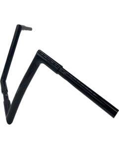 Fat Baggers Inc Black 1-1/4" EZ Install 12" Flat Top Handlebar Harley Softail Dyna 07-17