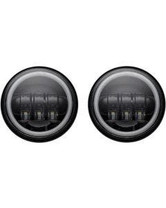 Custom Dynamics 4.5" Passing Lamps w/ Halo Harley & Indian Touring 05-20