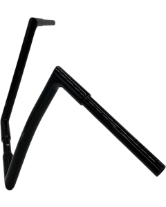 Fat Baggers Inc Black 1-1/4" EZ Install 14" Flat Top Handlebar Harley Softail Dyna 07-17