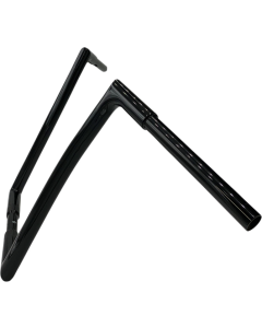 Fat Baggers Inc Black 1-1/4" EZ Install 16" Flat Top Handlebar Harley Softail Dyna 07-17