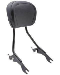 Cobra USA 602-2012B Black Detachable Passenger Backrest Harley Touring 97-08