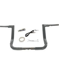 FBI Fat Baggers Chrome 1-1/2" EZ Install Flat Top 12" Handlebar Harley FLH 14-20