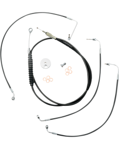 LA Choppers Black 12-14 Mini Ape Hanger DD Cables Line Kit Harley Softail 18-Up